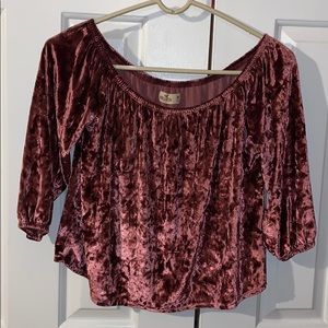 Velvet Off The Shoulder Top